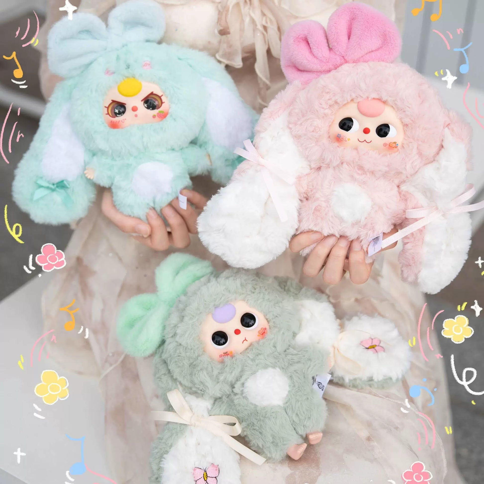 [Pendant] Baby Three Rabbits Return Series Plush Blind Box